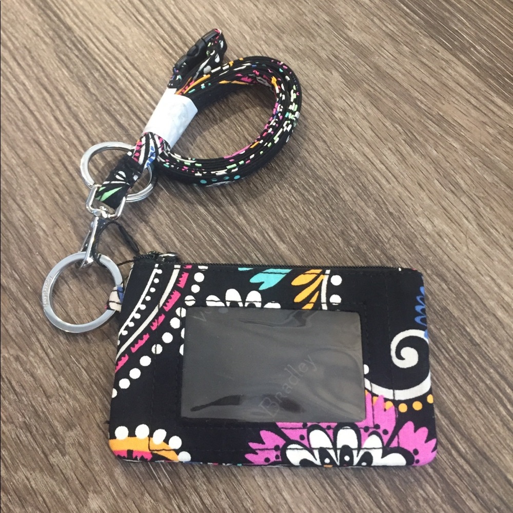 Vera Bradley Zip ID & Lanyard Bandana Swirl